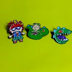 Rugrats enamel pin set. Chucky, Tommy and reptar
Nickelodeon pins
